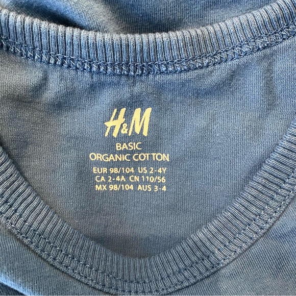 H&M Basic Organic Cotton Little Kid's Blue Tank Top - 2-4 Years - Picture 7 of 8